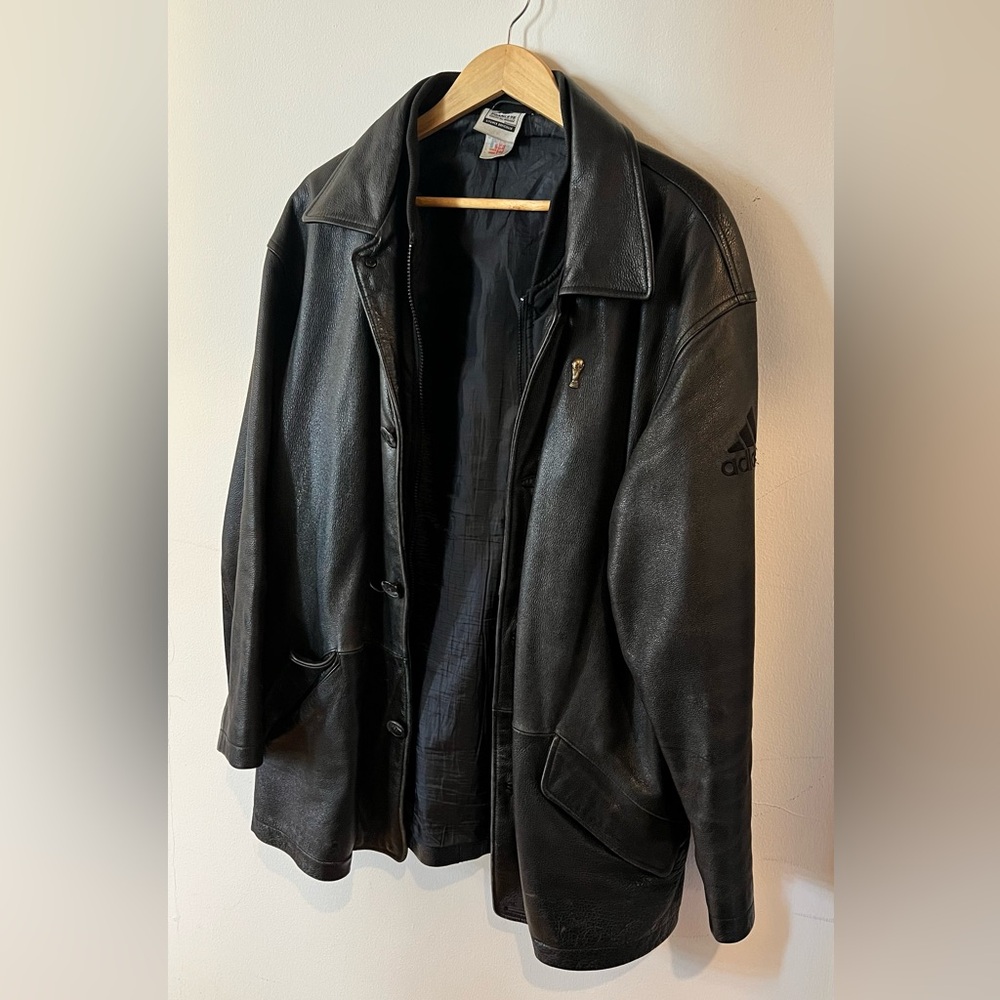 Vintage 1998 Adidas FIFA Leather Jacket 

Genuine leather